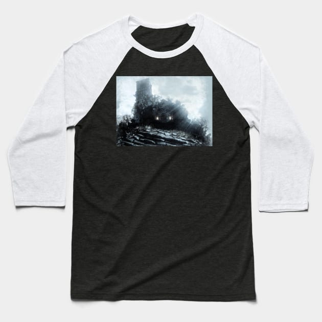 Firelink Shrine Baseball T-Shirt by zody